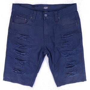 Mao Jean Shorts Denim Cotton Mens SZ 32 Black Straight VTG Baggy 90s Y2K